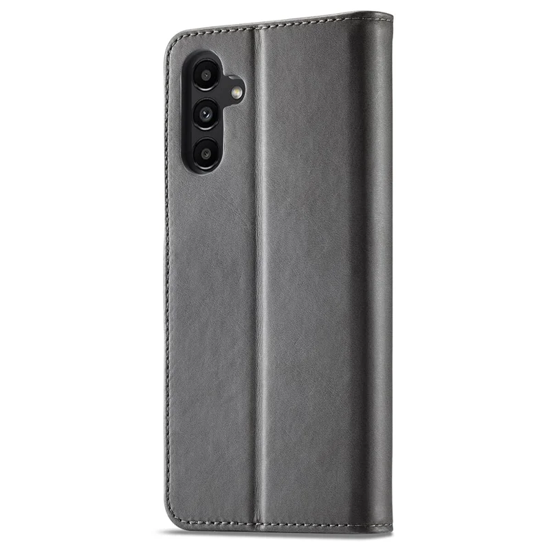 LC.IMEEKE For Samsung Galaxy A15 5G / A15 4G Case Anti-Drop Leather Wallet Phone Cover - Grey