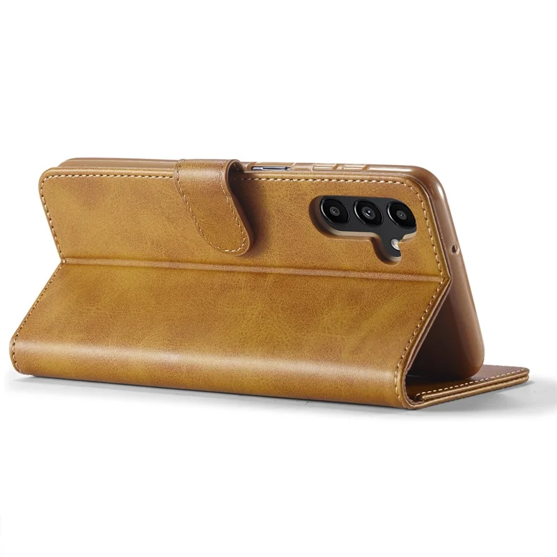 LC.IMEEKE For Samsung Galaxy A15 5G / A15 4G Case Anti-Drop Leather Wallet Phone Cover - Yellow
