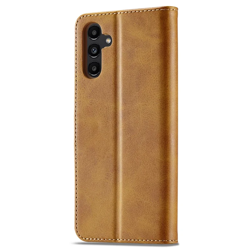 LC.IMEEKE For Samsung Galaxy A15 5G / A15 4G Case Anti-Drop Leather Wallet Phone Cover - Yellow