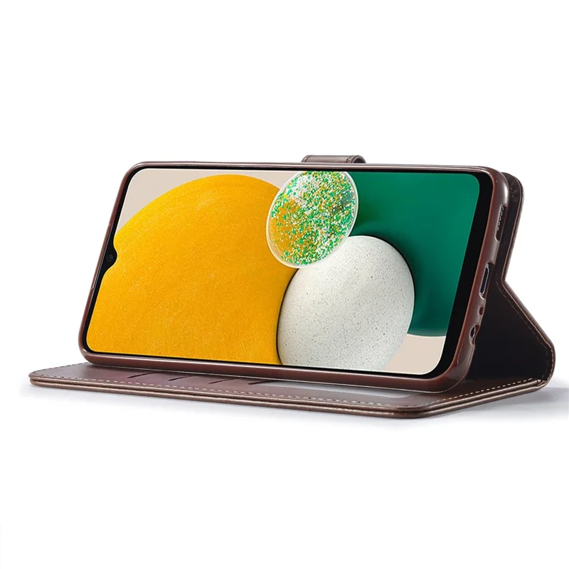 LC.IMEEKE For Samsung Galaxy A15 5G / A15 4G Case Anti-Drop Leather Wallet Phone Cover - Brown