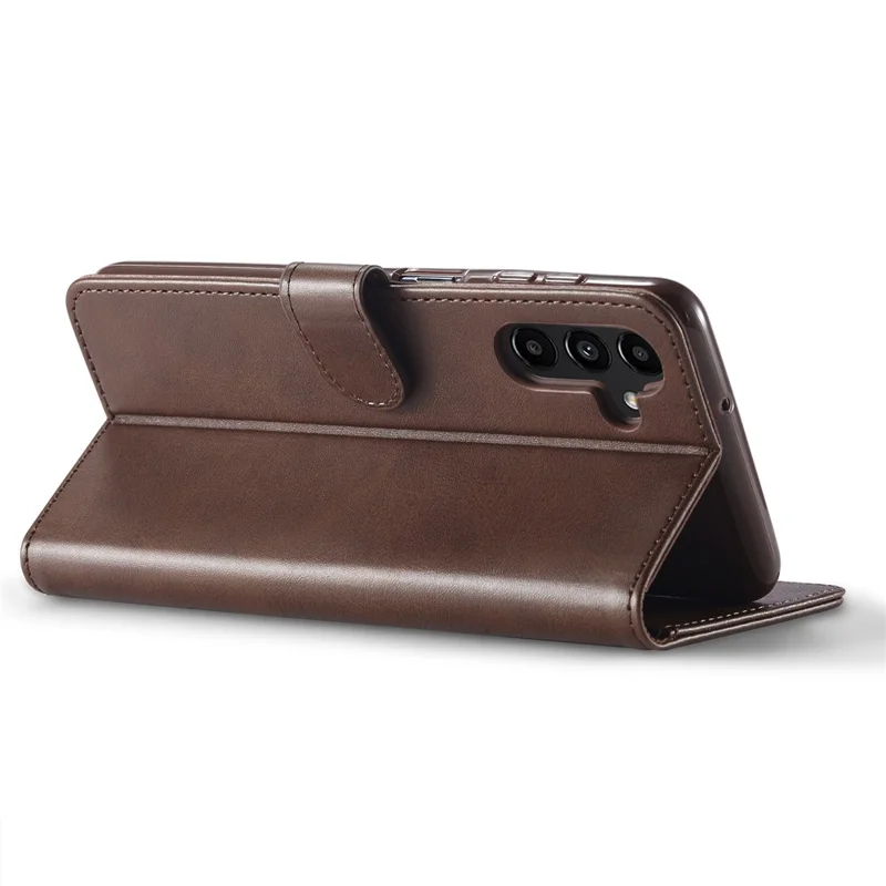 LC.IMEEKE For Samsung Galaxy A15 5G / A15 4G Case Anti-Drop Leather Wallet Phone Cover - Brown