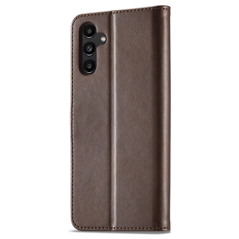 LC.IMEEKE For Samsung Galaxy A15 5G / A15 4G Case Anti-Drop Leather Wallet Phone Cover - Brown