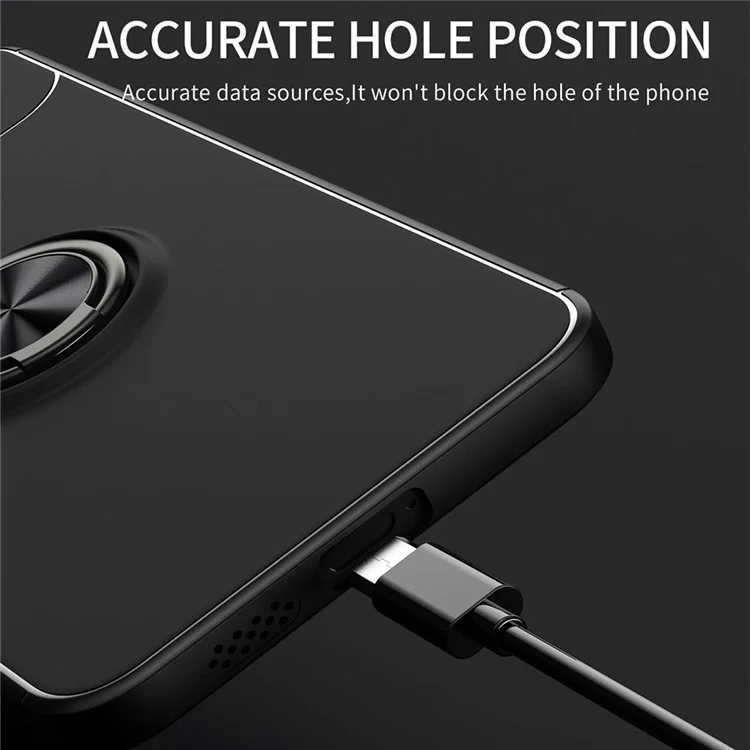 Pour Samsung Galaxy S24 Case de Téléphonie TPU Antrach Ring Kickstand TPU - Noir / Bleu