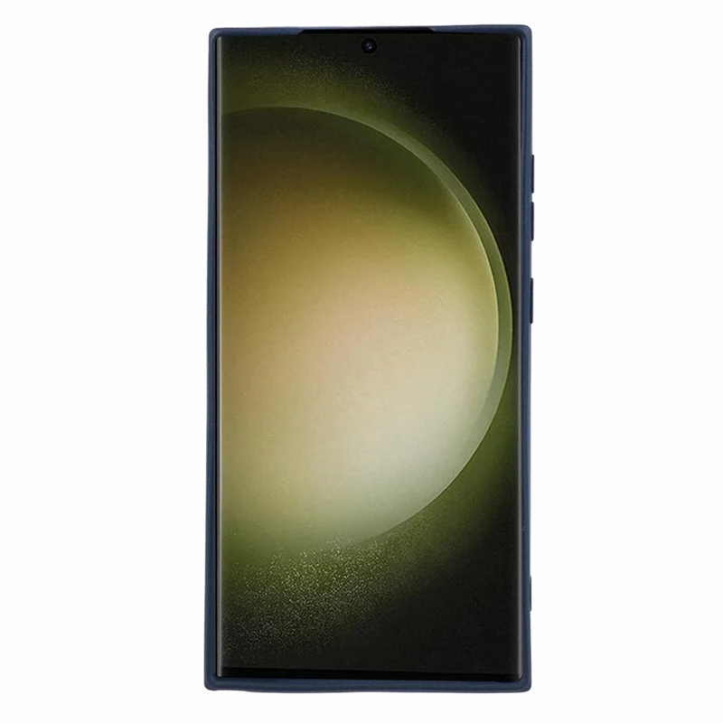 For Samsung Galaxy S24 Ultra Phone Case Double-Sided Matte Design Anti-Slip Cover - Navy Blue