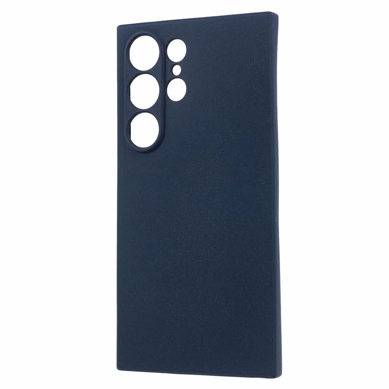For Samsung Galaxy S24 Ultra Phone Case Double-Sided Matte Design Anti-Slip Cover - Navy Blue