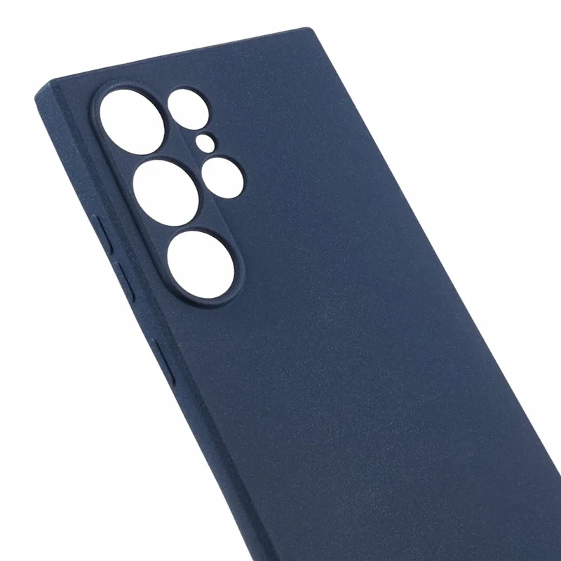 For Samsung Galaxy S24 Ultra Phone Case Double-Sided Matte Design Anti-Slip Cover - Navy Blue