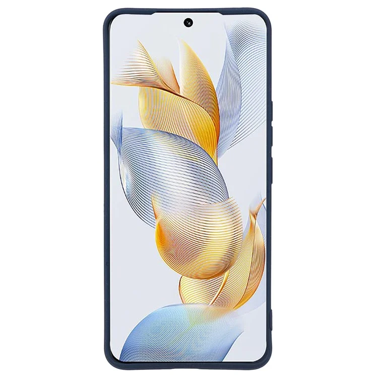 For Honor 90 Phone Case Precise Cutout Double-Sided Matte Back Cover - Navy Blue