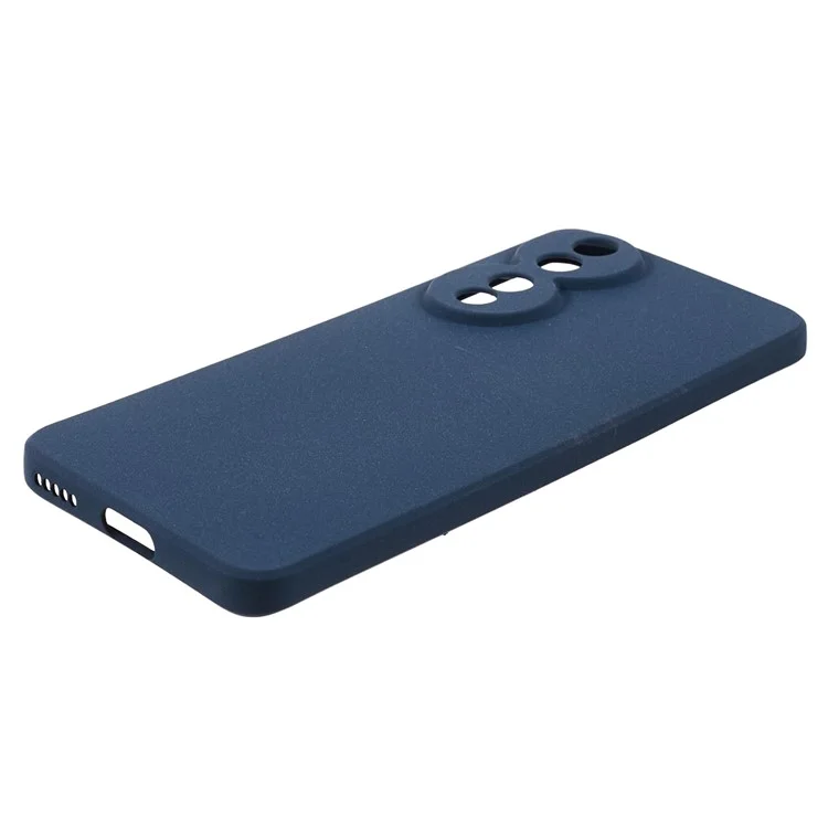 For Honor 90 Phone Case Precise Cutout Double-Sided Matte Back Cover - Navy Blue