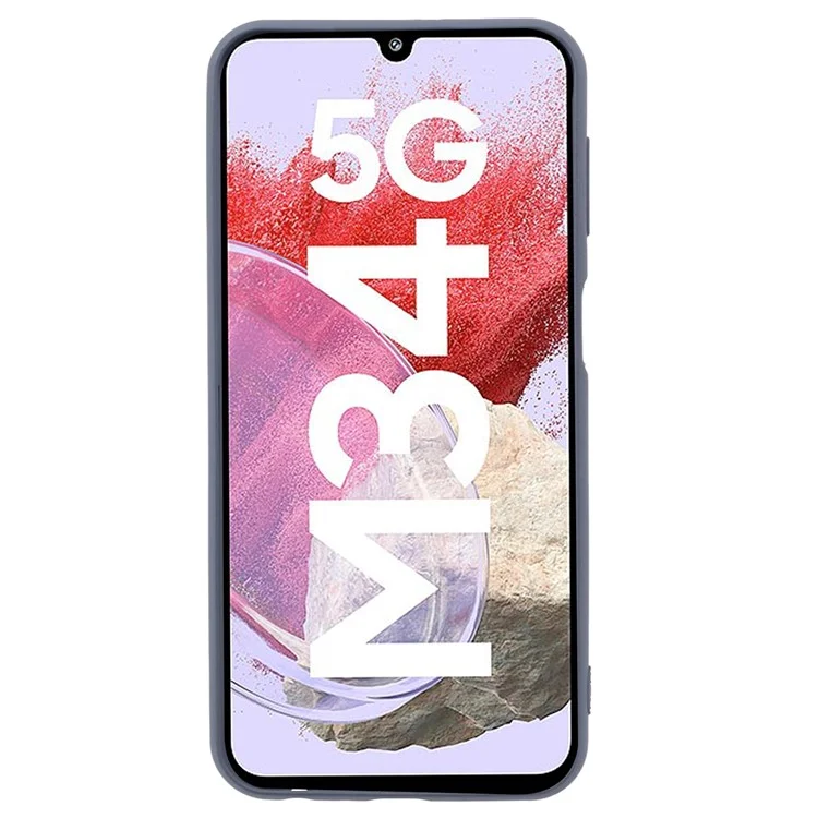 Für Samsung Galaxy M34 5G / F34 5G Hülle TPU Doppelseitige Matt Phone Shell Cover - Grau