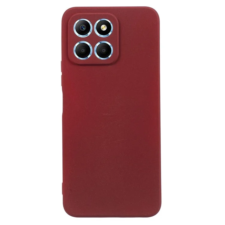 For Honor X8 5G Custodia Anti-impronta Digitale Doppia Finitura Opaca TPU Cover Posteriore del Telefono - Rosso Vino