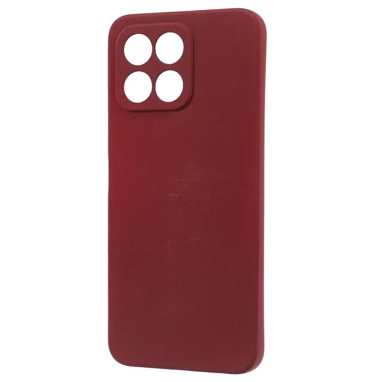 For Honor X8 5G Custodia Anti-impronta Digitale Doppia Finitura Opaca TPU Cover Posteriore del Telefono - Rosso Vino