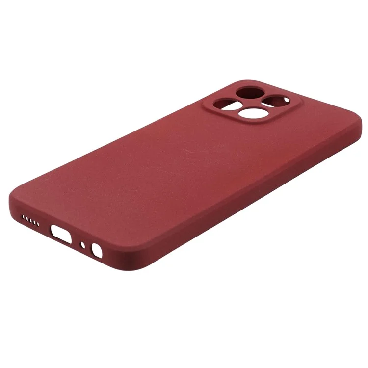For Honor X8 5G Custodia Anti-impronta Digitale Doppia Finitura Opaca TPU Cover Posteriore del Telefono - Rosso Vino
