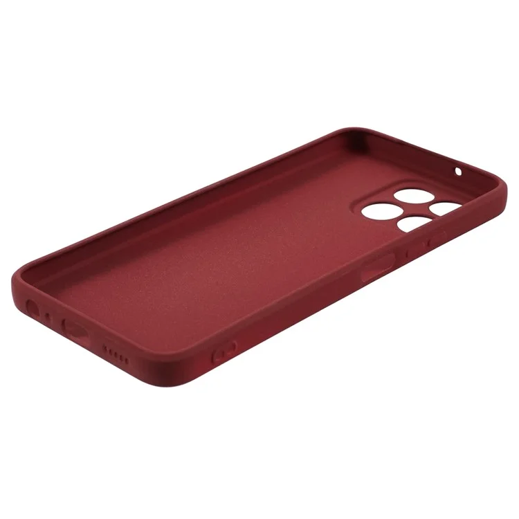 For Honor X8 5G Custodia Anti-impronta Digitale Doppia Finitura Opaca TPU Cover Posteriore del Telefono - Rosso Vino