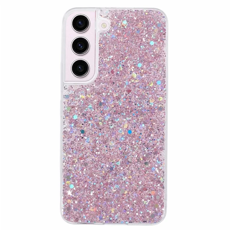 Para Samsung Galaxy S23 TPU Case Sequins Powder Sparkle Phone Cover - Pink