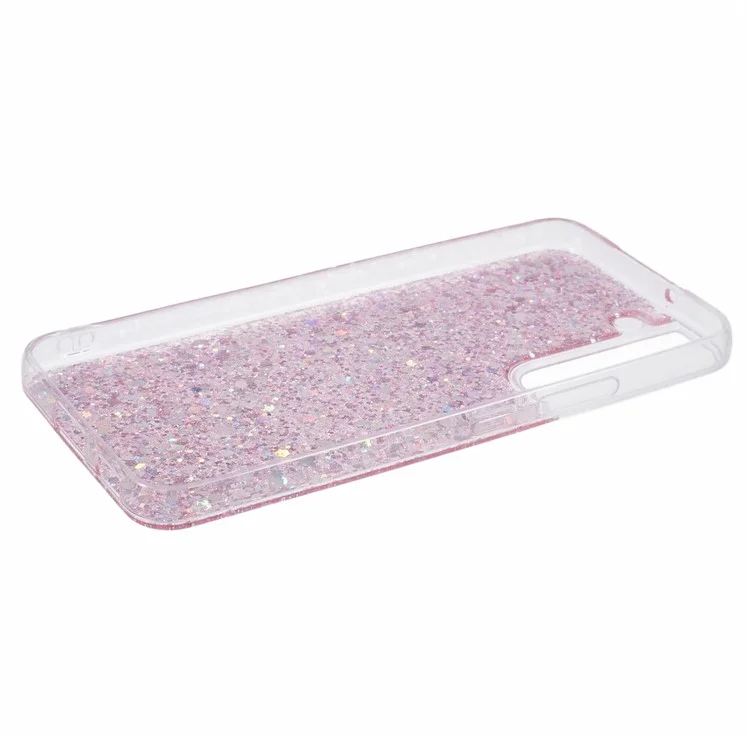 Para Samsung Galaxy S23 TPU Case Sequins Powder Sparkle Phone Cover - Pink
