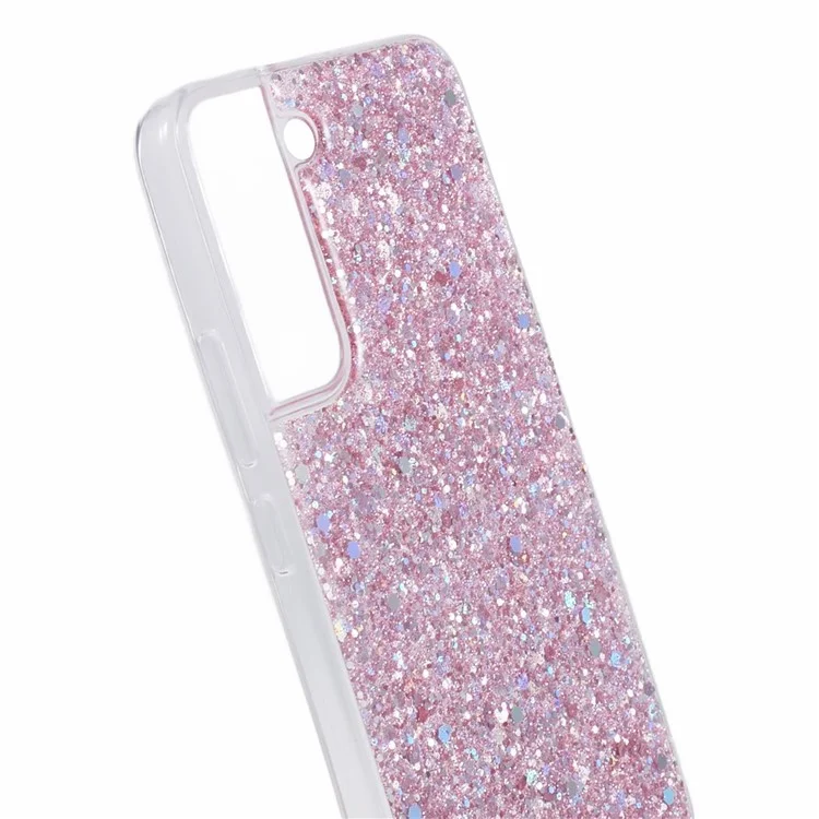 Para Samsung Galaxy S23 TPU Case Sequins Powder Sparkle Phone Cover - Pink