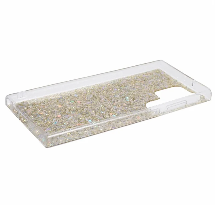 Для чехла Samsung Galaxy S23 Ultra TPU Glitter Sparkle Phone Cover - Gold