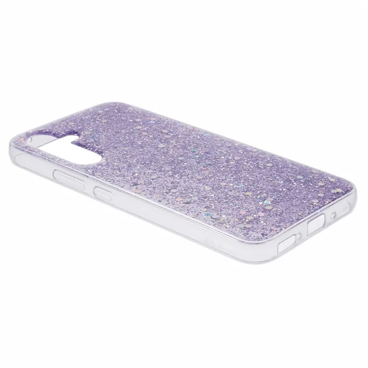 For Samsung Galaxy A54 5G Sequins Glitter Phone Case Soft TPU Back Cover - Purple