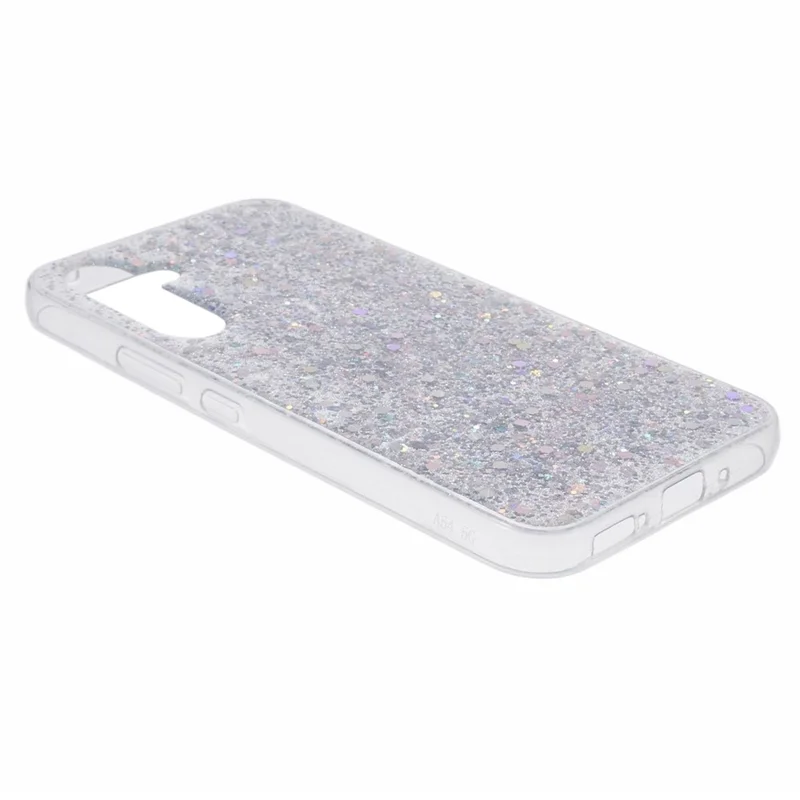 For Samsung Galaxy A54 5G Sequins Glitter Phone Case Soft TPU Back Cover - Silver