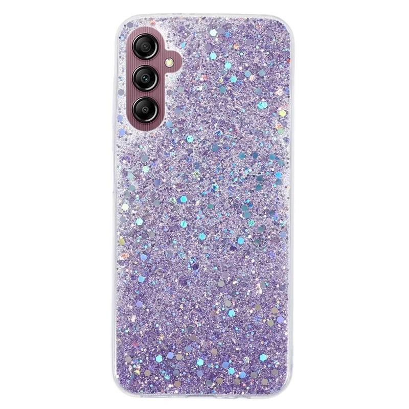 For Samsung Galaxy A14 5G / A14 4G TPU Case Bling Glitter Sequins Phone Cover - Purple