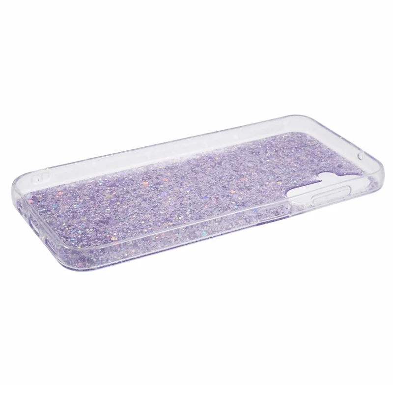 For Samsung Galaxy A14 5G / A14 4G TPU Case Bling Glitter Sequins Phone Cover - Purple