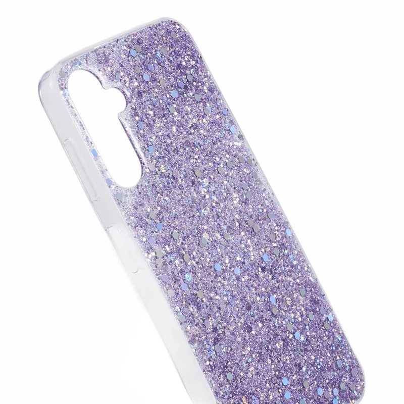 For Samsung Galaxy A14 5G / A14 4G TPU Case Bling Glitter Sequins Phone Cover - Purple