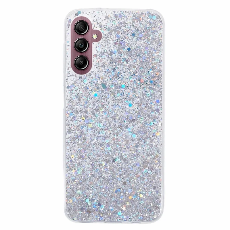 For Samsung Galaxy A14 5G / A14 4G TPU Case Bling Glitter Sequins Phone Cover - Silver