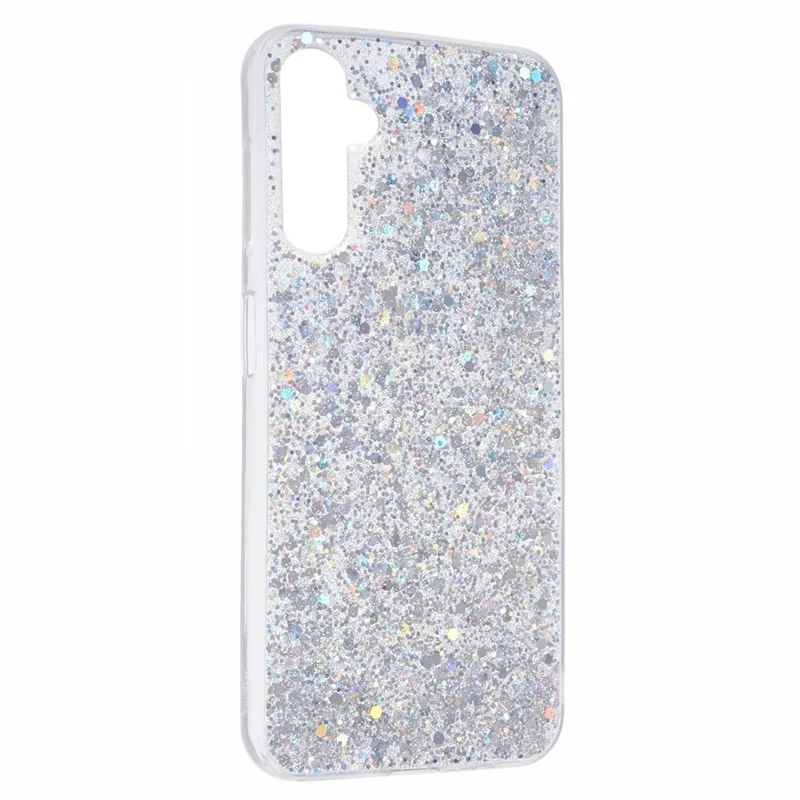 For Samsung Galaxy A14 5G / A14 4G TPU Case Bling Glitter Sequins Phone Cover - Silver