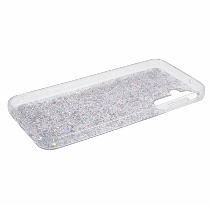 For Samsung Galaxy A14 5G / A14 4G TPU Case Bling Glitter Sequins Phone Cover - Silver