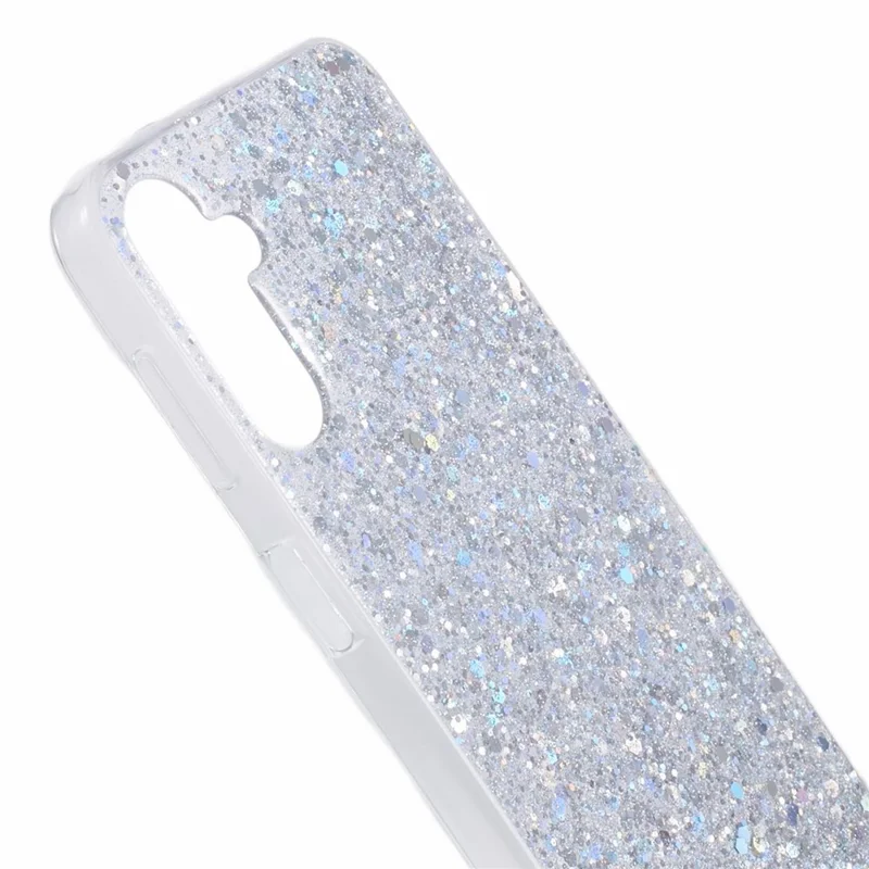 For Samsung Galaxy A14 5G / A14 4G TPU Case Bling Glitter Sequins Phone Cover - Silver