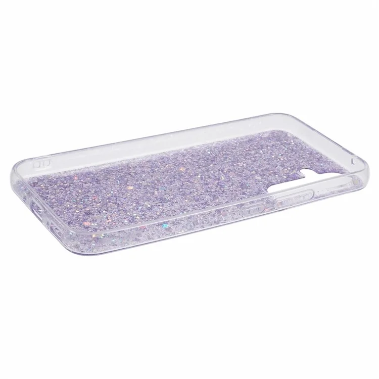 For Samsung Galaxy A34 5G TPU Phone Case Glitter Bling Shiny Back Cover - Purple