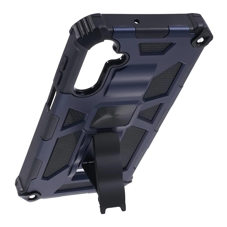 For Samsung Galaxy A15 5G Phone Case Kickstand PC + TPU Defender Cover - Blue