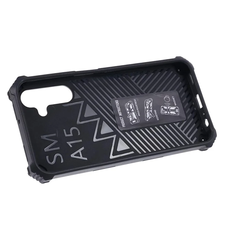 For Samsung Galaxy A15 5G Phone Case Kickstand PC + TPU Defender Cover - Blue