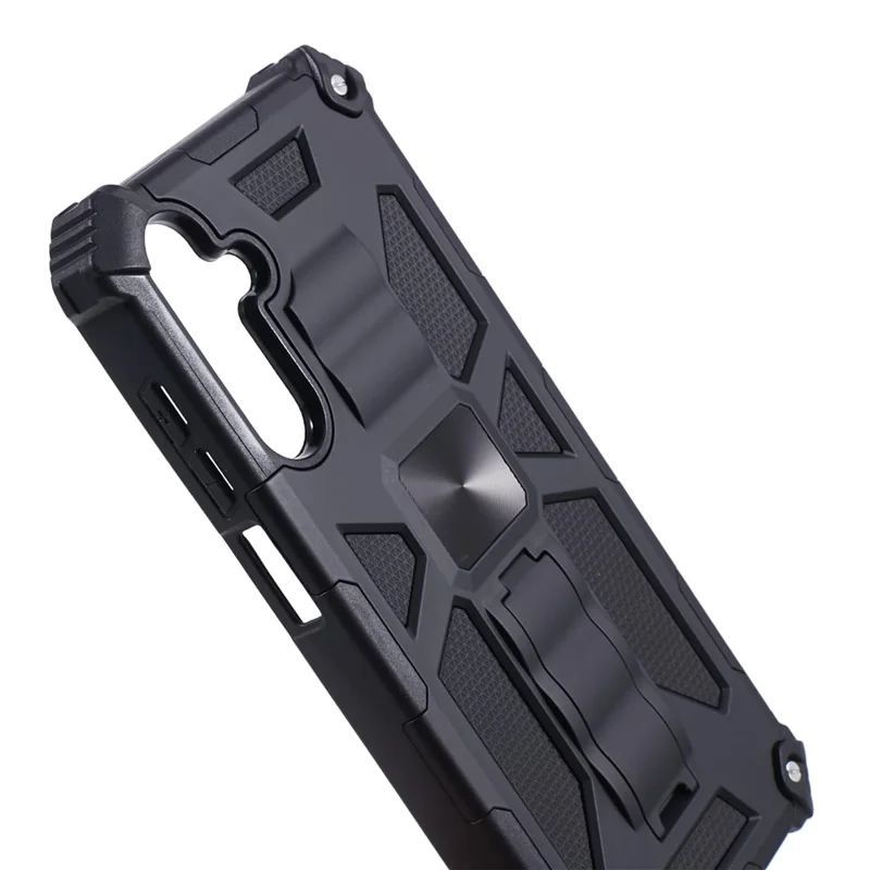 For Samsung Galaxy A15 5G Phone Case Kickstand PC + TPU Defender Cover - Black