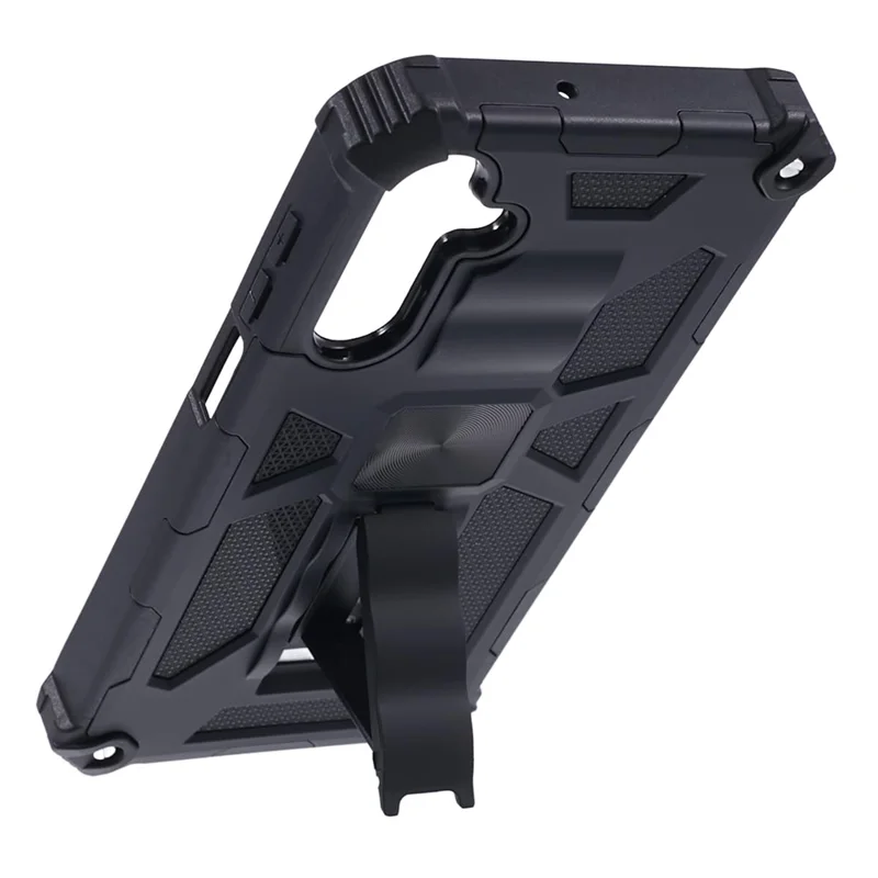 For Samsung Galaxy A15 5G Phone Case Kickstand PC + TPU Defender Cover - Black