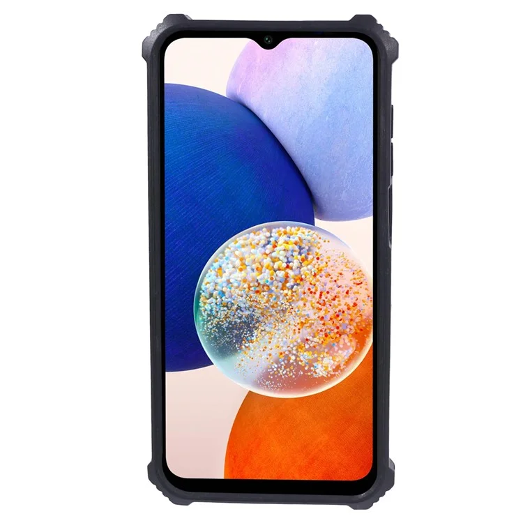 For Samsung Galaxy A15 5G Case Camouflage Kickstand Anti-shock Phone Cover - Navy Blue