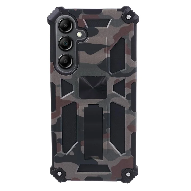 Funda para Samsung Galaxy S24+ Patrón de camuflaje Soporte Protective Phone Cover - Verde del ejército