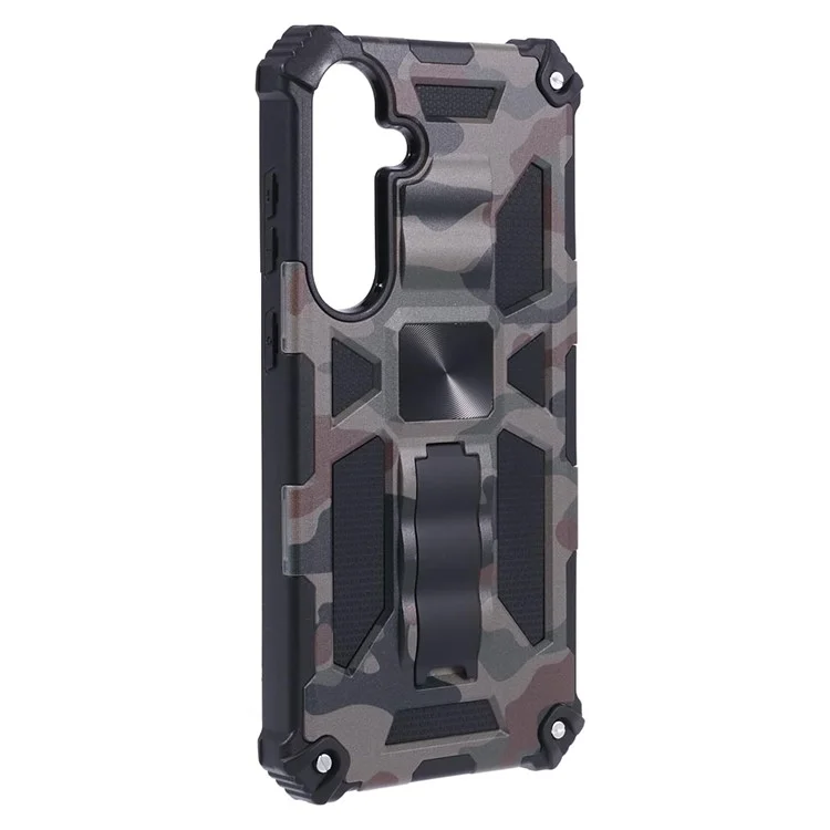 Funda para Samsung Galaxy S24+ Patrón de camuflaje Soporte Protective Phone Cover - Verde del ejército
