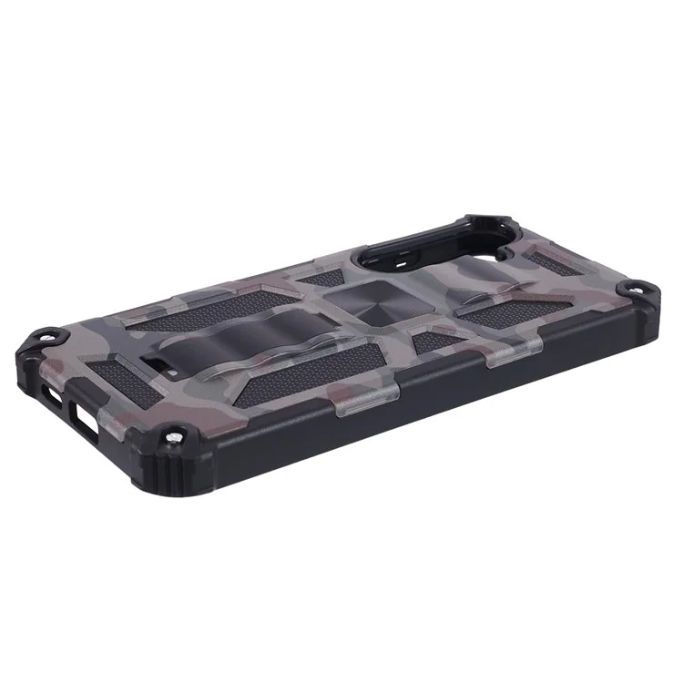 Funda para Samsung Galaxy S24+ Patrón de camuflaje Soporte Protective Phone Cover - Verde del ejército