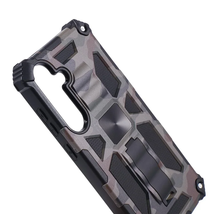Funda para Samsung Galaxy S24+ Patrón de camuflaje Soporte Protective Phone Cover - Verde del ejército