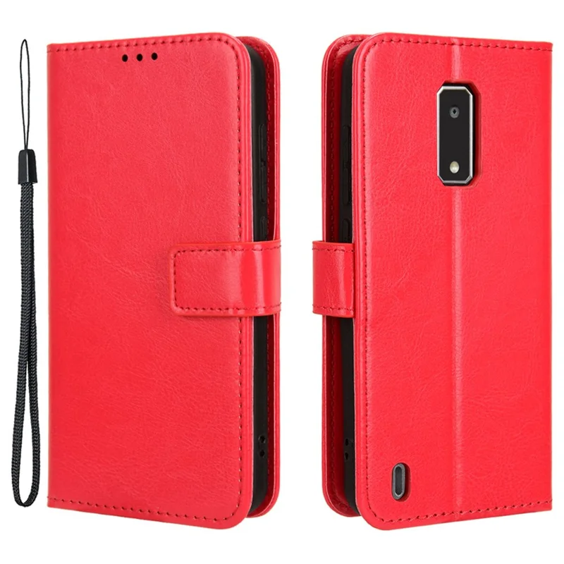 For BLU View 4 B135DL / BLU View 2 (2023) Case PU Leather Phone Wallet Cover - Red