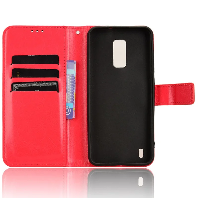 For BLU View 4 B135DL / BLU View 2 (2023) Case PU Leather Phone Wallet Cover - Red
