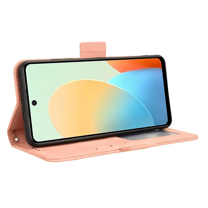 Étui portefeuille en cuir pour TECNO Spark Go 2024 4G BG6 / Spark 20C BG7 / Pop 8 avec support, housse de protection - Rose