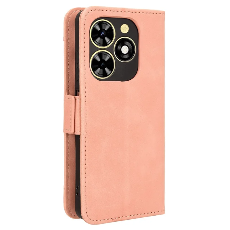 Étui portefeuille en cuir pour TECNO Spark Go 2024 4G BG6 / Spark 20C BG7 / Pop 8 avec support, housse de protection - Rose