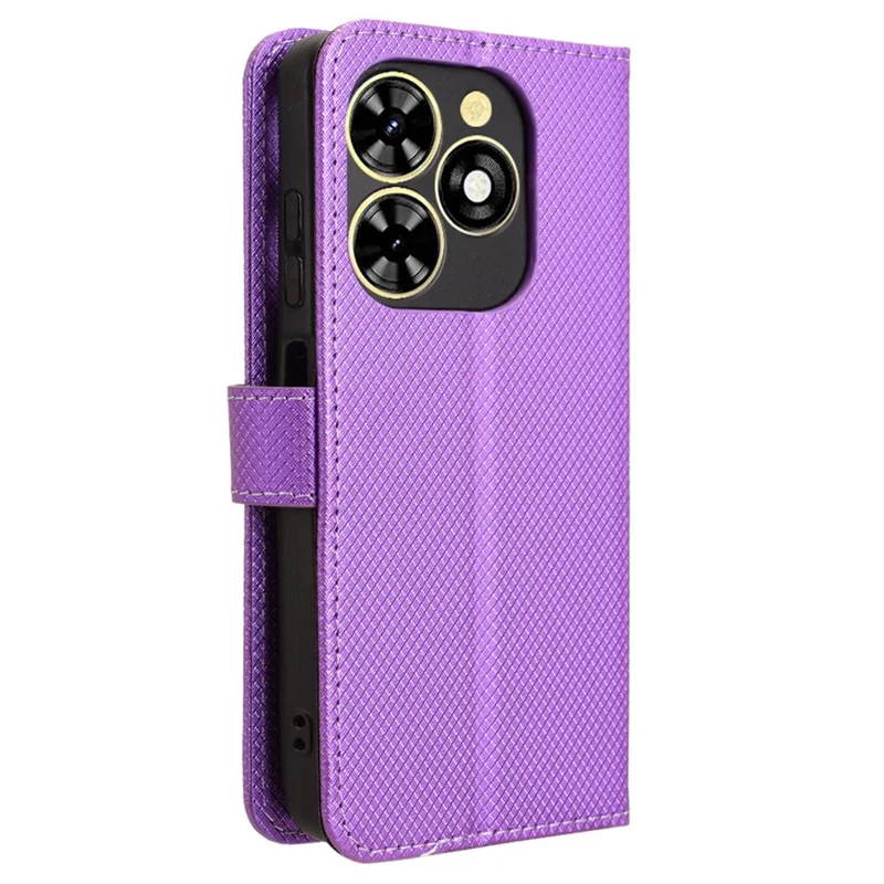 Pour TECNO Spark Go 2024 4G BG6 / Spark 20C BG7 / Pop 8 Étui Portefeuille en Cuir PU Housse de Téléphone - Violet