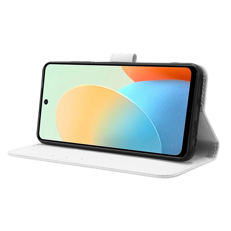 For TECNO Spark Go 2024 4G BG6 / Spark 20C BG7 / Pop 8 Case PU Leather Wallet Phone Cover - White