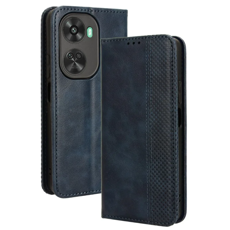 Für Huawei nova 11 SE / nova 12 SE 4G Hülle Magnetisches Auto-Schließ-Portemonnaie-Ständer-Handycover - Blau