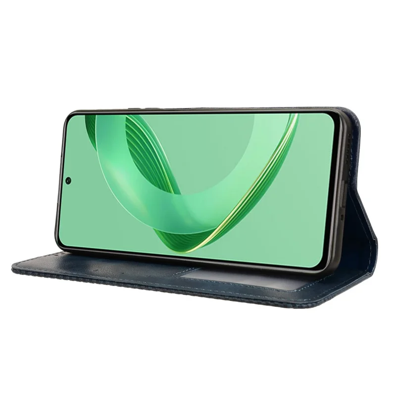 Für Huawei nova 11 SE / nova 12 SE 4G Hülle Magnetisches Auto-Schließ-Portemonnaie-Ständer-Handycover - Blau