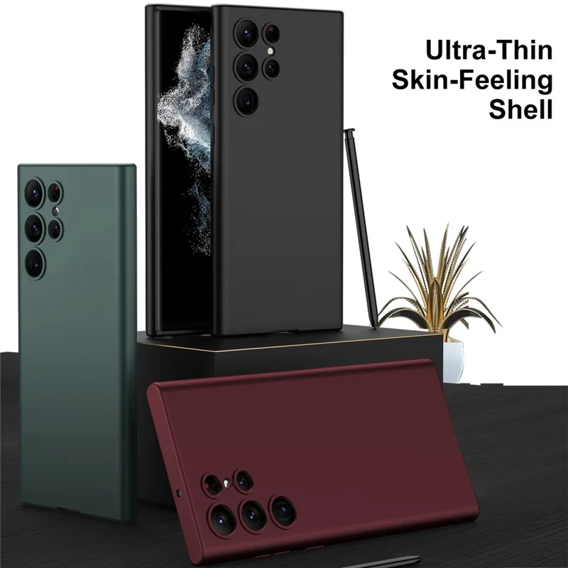 GKK For Samsung Galaxy S24 Ultra PC Case Ultra Thin Protective Phone Cover - Wine Red