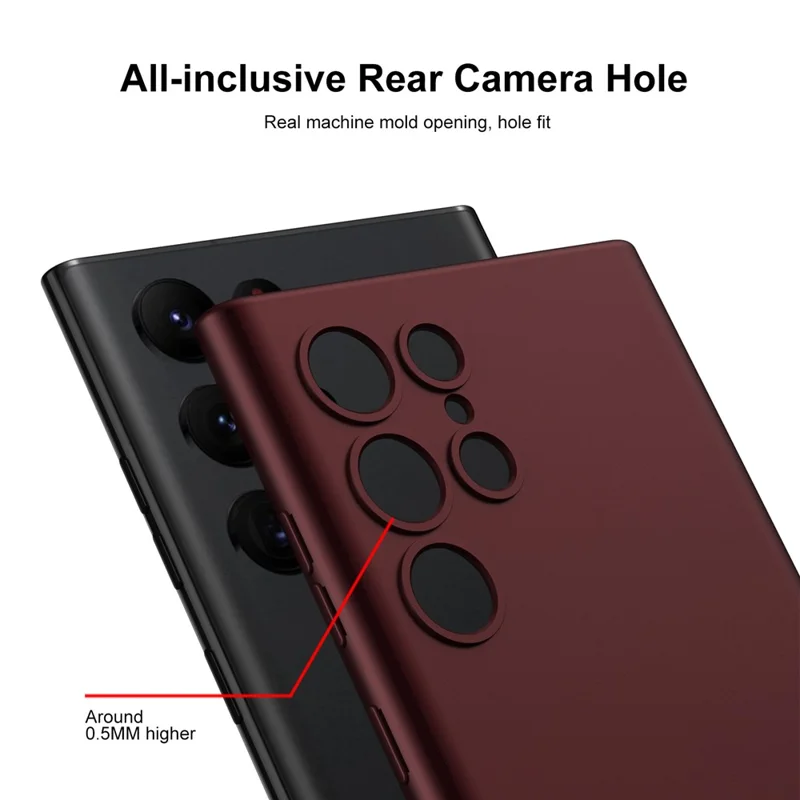 GKK For Samsung Galaxy S24 Ultra PC Case Ultra Thin Protective Phone Cover - Wine Red